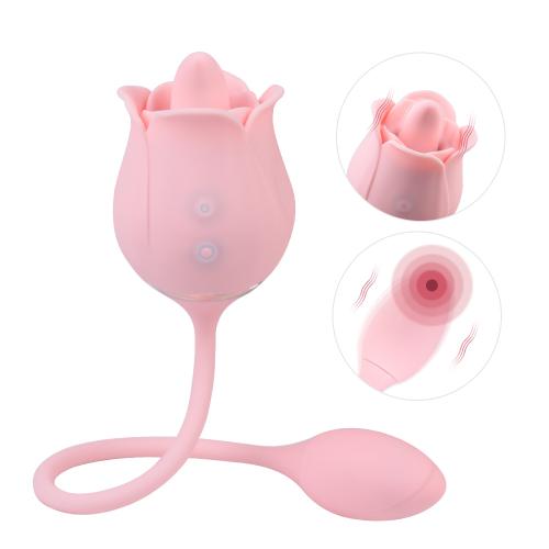 Rose  G Spot Vaginal Pussy Clitoralis Stimulator Sucking Falpping Vibrator For Women And Couples