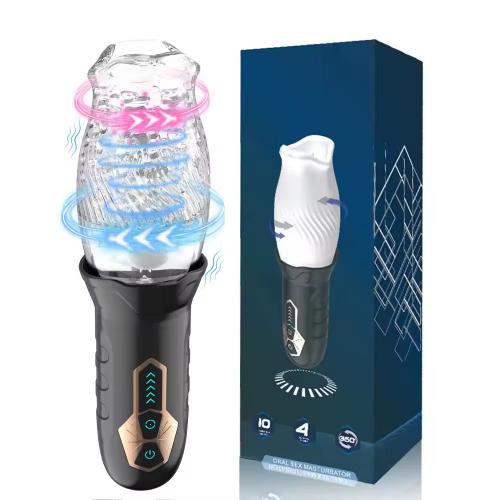Male Telescopic Aircraft Cup Men Rotating Sucking Vibrator Masturbator Masturbators  For