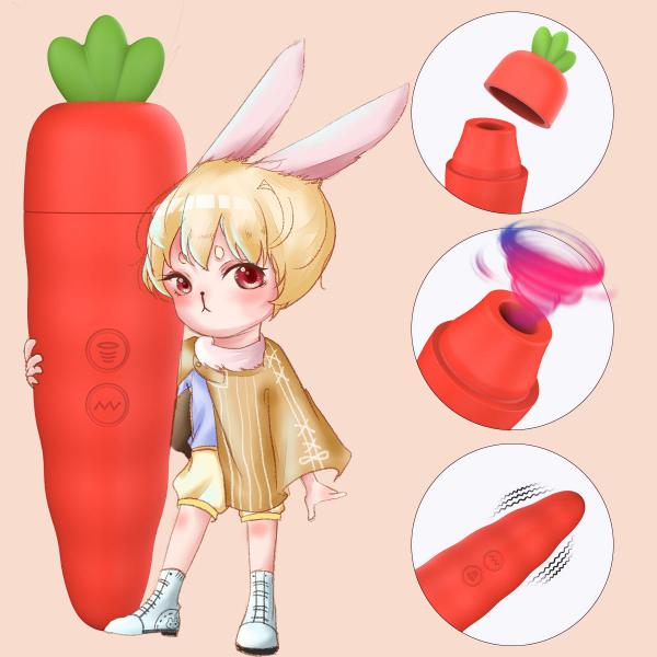 10 Frequency Suction Vibration Carrot Clitoris Vibrators Sucker Female Clit Vagina Stimulator Sucking