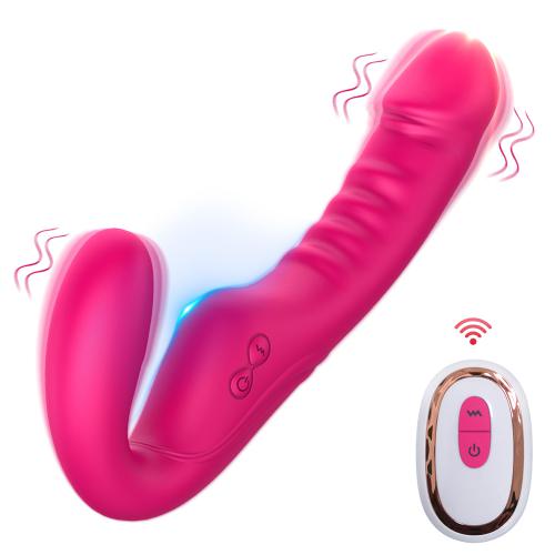10 Frequency Vibration Double Headed Vibrator Dildo G Spot Clit Ends  For Lesbian