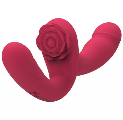 2 In 1 Rose Vibration  10 Frequency Double Head G-spot Stimulate Detachable Lesbian Dildo Vibrator