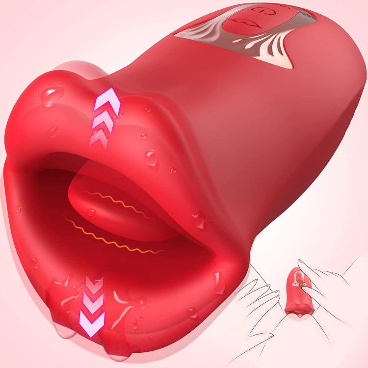 5 Frequency Vibration 10 Bite Mouth Licking Tongue Vibrator G Spot Clitoral Vibrators Female Masturbation