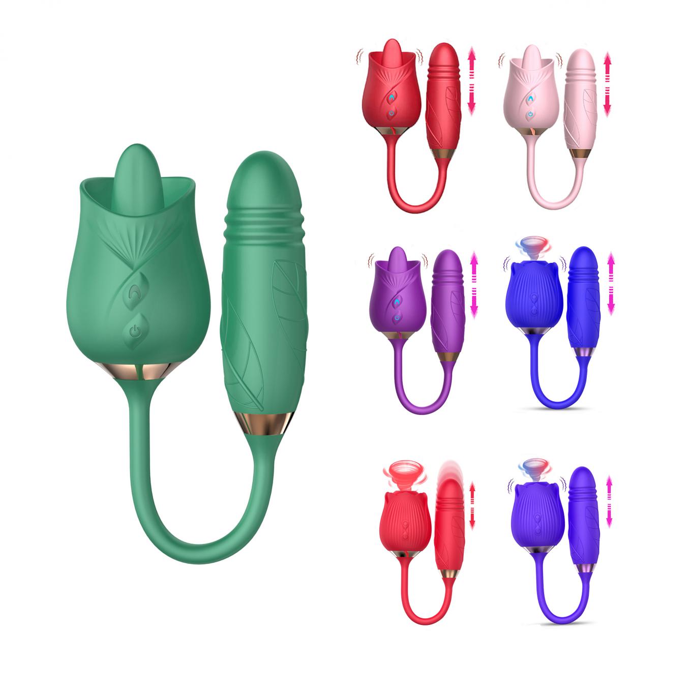 7 Intense Oral Suction Sucking Vibrator Clitoris  Clit Sucker Nipple Stimulator  Red Rose