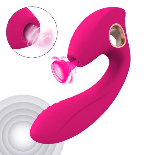 Alisa 2 In 1 Clitoral Sucking Vibrator Lovely Little Monster Real Clitoris Vibrating Dildo With Sucker