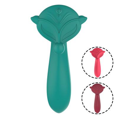 Double Head Dual Motor 7 Frequency Vibration Silicone Female Massage Stick Fox Vibrator Usb Charging Masturbator
