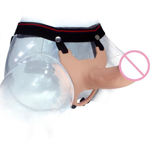 Dropship Silicone Wearable Dildo Strap Ons Pants Hollow  For Men And Women Both
