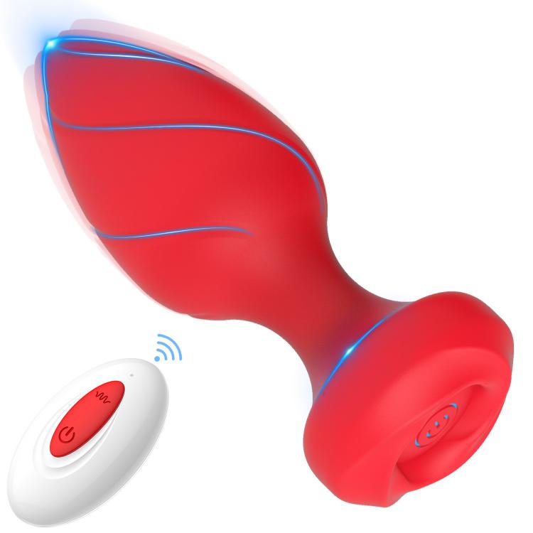 Factory Price 10 Speeds Modes Remote Control Wireless Butt Plug  Rose Anal  Vibrator For Women