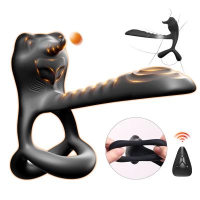 Factory Wholesale Lock Ring Male Vibration Anti-shoot Delay Wireless Remote Control   Cock