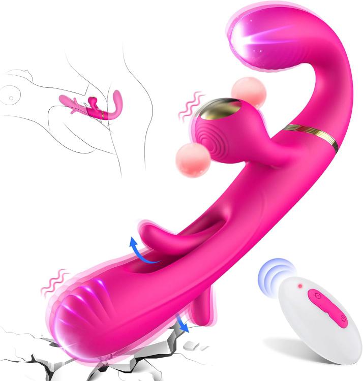 Hollowing Out Masturbating 10 Mode Vibration Speed Trigger G-spot Stimulate Double Head Dildo Vibrator  For Lesbian