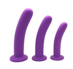 Hot Sale Wholesale Black Purple Soft Silicone Butt Plug Female Horse Stretching Anal  For Couples