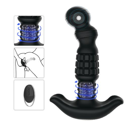 Medical Grade Silicone Sex Wireless Remote Control Grenade Vibrator Male Prostate Massage Tool