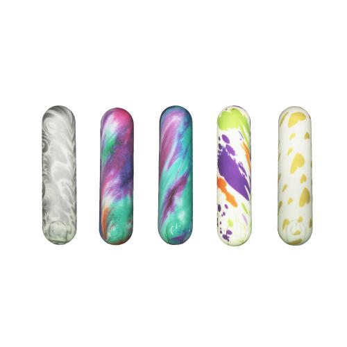 New Design Mix Colour Hydrographics Transfer Printing Mini Silicone Girl  Bullet Vibrator