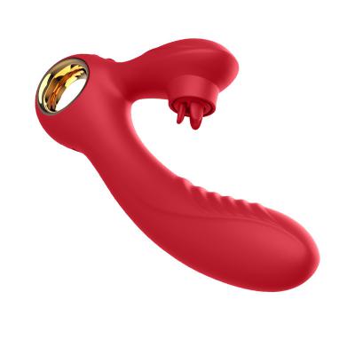 New Tongue Licking Three-leaf Massage Masturbation Vibrator Usb Charging Female