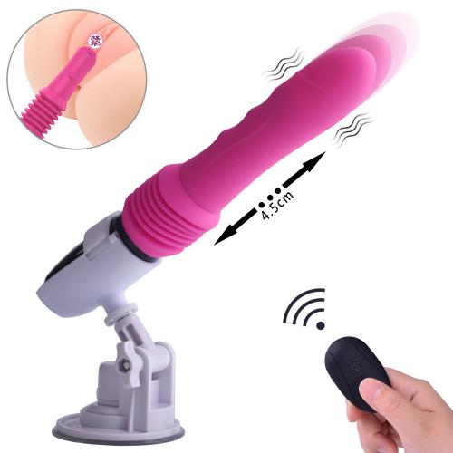 Rechargeable Vibrator Remote Control Telescopic Gun Machine Vaginal Insertion Masturbation Massage Sex Stick