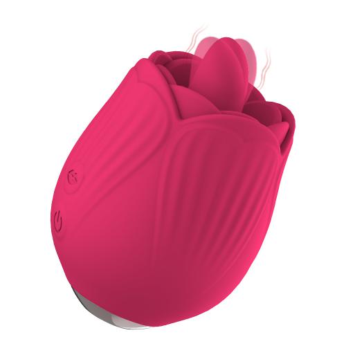 Rose Tongue Licker Ladies Licking Massager Nipple Clitoris Stimulator 10 Speed Vibration And Triggering