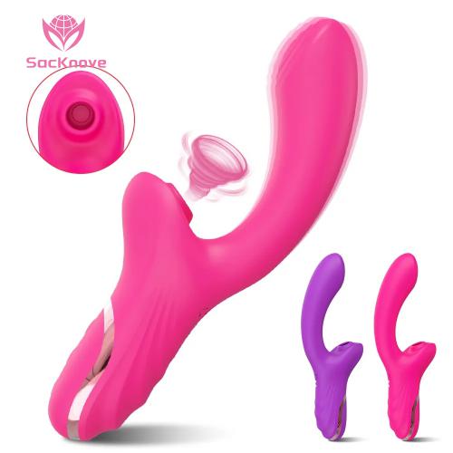 Rose  10 Speed Vibration Sucking G Spot Rabbit Vibrating Tongue Clitoral Vibrator Stimulator Dildo