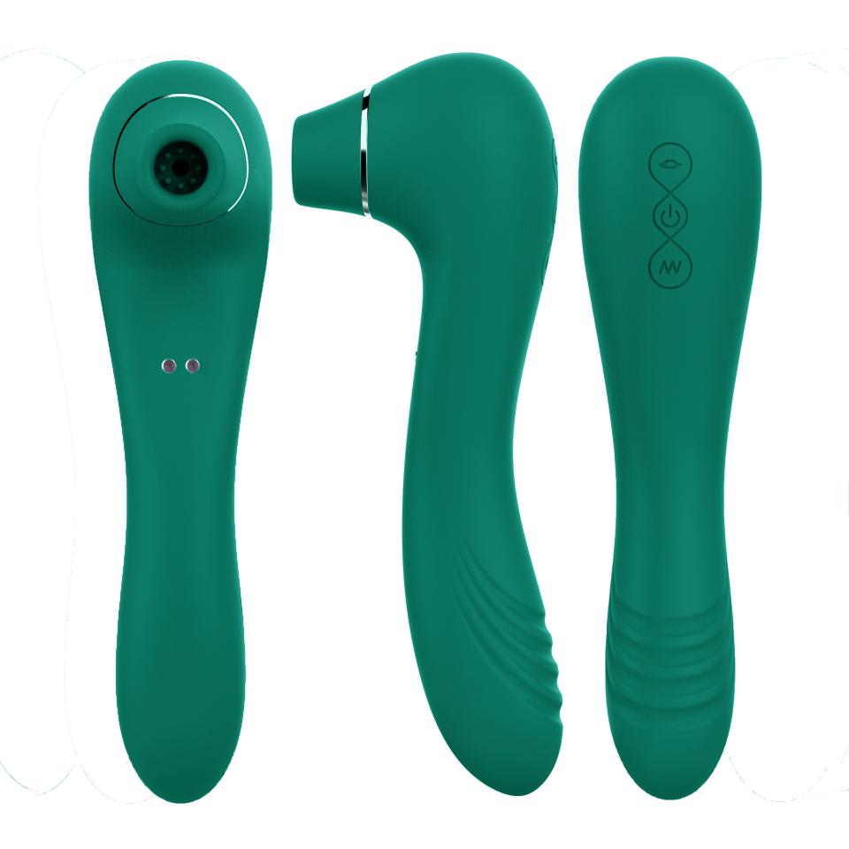 Second Tide Vibrator 10 Frequency Sucking Vibration Double Head Female G Spot Honey Bean Stimulation Masturbator Woman