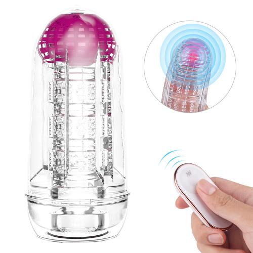 For Men Realistic Vagina Silicone Pocket Pussy Wireless Remote Control  Vibrating Masturbation Cup Male