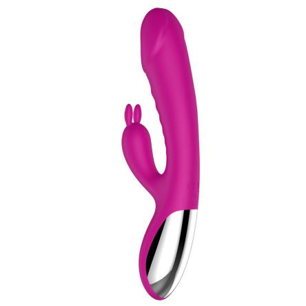 Simulation Jade Rabbit Heating Rod Double Head Vibrator Female Masturbator Heated Dual Vibration Massage Wand