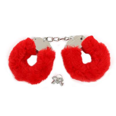 Wholesale Red Pink Black Plush Fuzzy Erotic Bondage Sm Sexy  For Woman Handcuff And Shackles