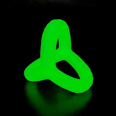 Male Adjustable Penis Ring Glowing Prostate Massager Delay Ejaculation Soft Cock For Men