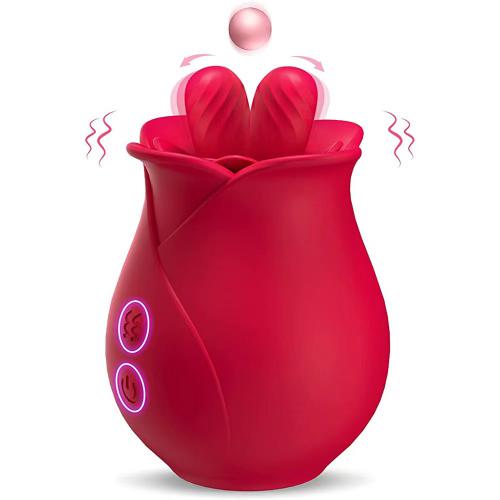 Tongue Licking Mini Clitoral Vibrator Stimulator Clitoris Nipple 10 Vibration Rose  For Women