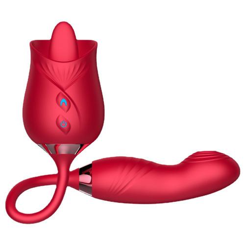 Wholesale Oem Logo Vagina Clitoral Sucking Licking Extensible Dildo   Rose Vibrator For Women