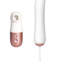2024 New Hot Selling Women's Dildo Automatic Heating Vibrator Clitoral Sucking Thrusting Functions Cute Bear Silicone Design