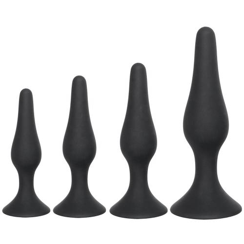 4 Different Size Silicone Anal Plug  Butt Kit Set    For Men Women