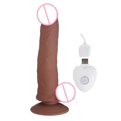 6.5'' 22.3cm Usb Charging Silicone Long Penis Vibrating Vaginal Realistic Dildo Vibrator