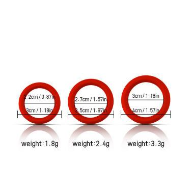 Brilliant Quality Black Silicone Sex Ring Set Men