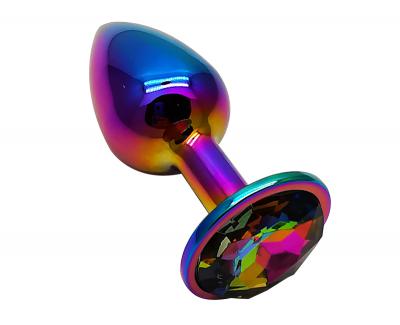 Colorful Rhinestone Buttplug Decorative Crystal Rainbow Metal Princess Anal Butt Plug