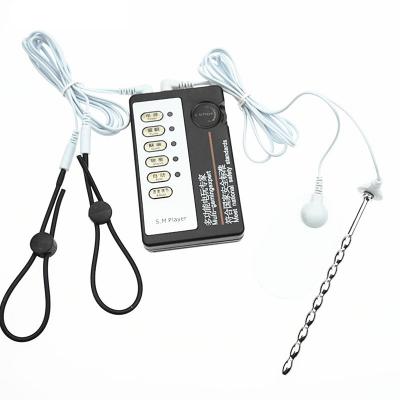 Electric Shock Penis Ring Anal Plug Electro Silicone Cock Butt Medical Themed