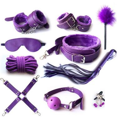 Erotic Juguetes Sexuales Ankle Wrist Cuff  For Male Female Sex Furniture Bdsm Sm Bondage Set 10pcs Restraints Kit