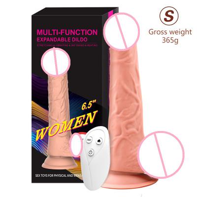 Female Masturbation Automatic Remote Control Telescopic Swing Penis Dildo Vibrator For Women