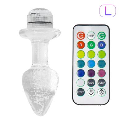 Glow-in-the-dark Glass Anal Plug Butt Dildo Vibrator  For Women Masturbator  Goods Cosplay