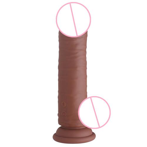 Hot Selling Usb Rechargeable 6 Inch Powerful Suction 10 Speeds Rotation Soft Rotating Vibrating Dildo