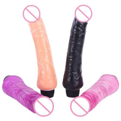 Hot  Artificial Vibrating Realistic Dildo Penis Vibrator For Women