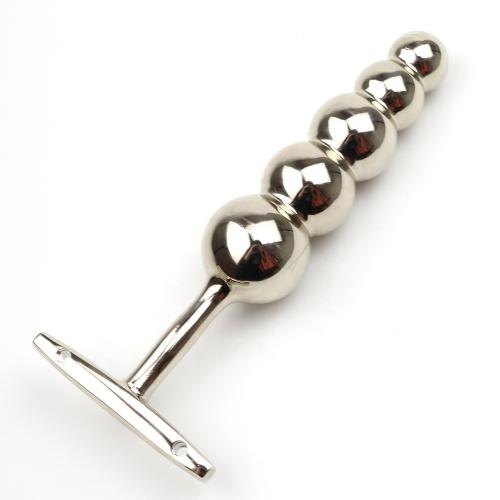 Large Metal Butt Plug Super Big Size Anal Dildo Massager  With Beads Women Men