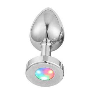 Large Size Removable Electric Led Button Diamond Vagina Butt Anal Plug Erotic