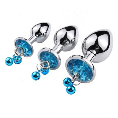 Metal Anal Plug With Bell Smooth Touch Butt No Vibrator Bead Anus Dilator  For Men Women