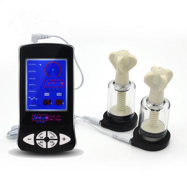 Multi-function Medical Themed Electric Shock Nipple Sucker Clamps Body Massager Electro  For Man Woman