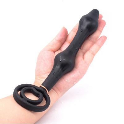 Outdoor Inflatable Anal Beads Male Deep Expandable Exercise Plug Rings Huge Butt Prostate Massager With Metal Ball