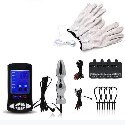 Penis Ring Massage Pad Anal Butt Plug Electro Sex Medical Themed  Electric Shock Kit For Men Couple
