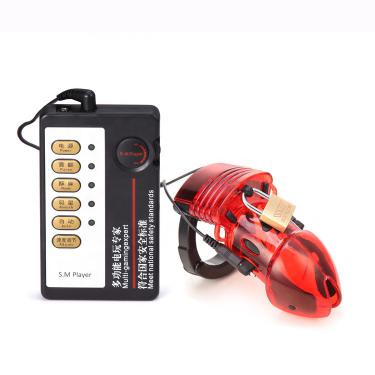 Plastic Cb6000s Electro Shock Cock Cage Male Chastity Device Penis Stimulator  For Men