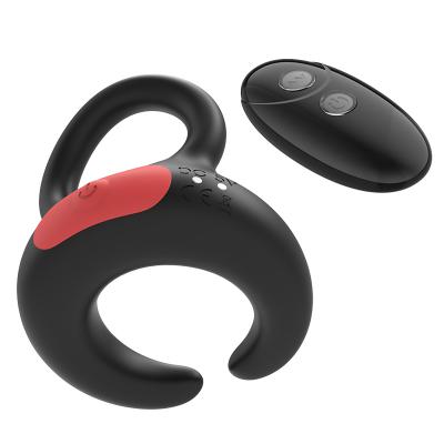 Rechargeable Vibrating  Double Remote Control Cock Ring Penis Rings Vibrator Men