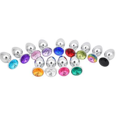 S Middle Large Smooth Crystal Jewelry Metal Butt Plug Anal Sexy  For Men Women Couple