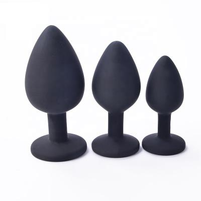 Silicone Anal Plug Jewel Butt Black Red Pink Purple Sml Play For Women
