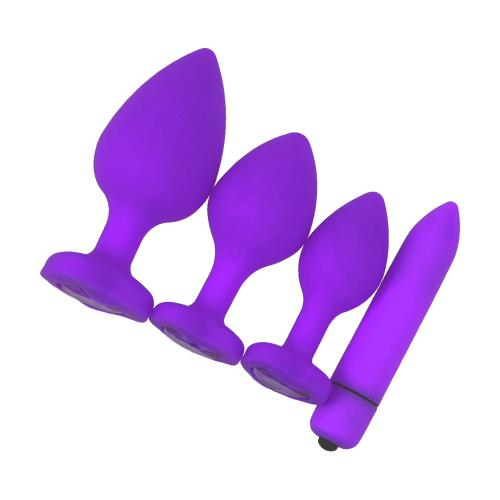 Silicone Anal Plug Women Soft Comfortable Butt Beads Ball Plugs Heart Crystal Base Prostate Massager