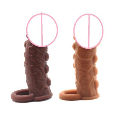 Silicone Enlargement Penis Sleeve Thick Condom With Grain Reusable Condoms Pump For  Cock Rings